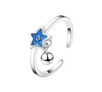 jewelry New 2025 New For Arrival Fashion Beautifu Blue Star Beads Sterling Adjustable Ring For Women Banquet Decoration Jewelry With For You Necklaces Earrings