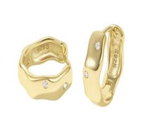 jewelry New For Trendy 2025 Sterling Classic Hoop Earrings For Women Zircon Versatile Irregular Crystal Inlaid Earrings Jewelry Gifts Fashion Accessories Creative Gift jewelry