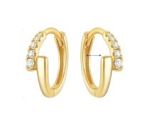 jewelry New For Trendy 2025 Sterling Female Simple Hoop Earring Zircon Round Earring For Women Korea Party Jewelry Pendientes Jewelry Fashion Accessories Creative Gift jewelry
