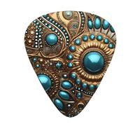 Jewelry on a pattern guitar pick set, 3 different thicknesses, 12 pieces for a variety of instruments