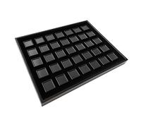 Jewelry Organizer Box with 35 Slots and PU Leather Base Gemstone Ring Display Tray for Jewelry Display Accessories, フリーサイズ
