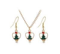 Jewelry Pendant Dangle Gifts Thanksgiving Leather Necklace For Womens Snowf Drop Holiday Set Christmas Snowman Choker Xmas Girls Earrings Stealing Earring (as show, One Size)