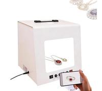 Jewelry Photography Light Box - 360° Rotating Studio with Adjustable 3000K-5500K Color Temperature & Variable Speed for Stunning Gemstone Images