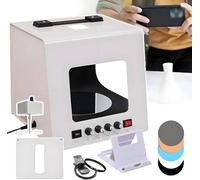 Jewelry Photography Light Box Softbox Tent, 4 High-Color LEDs, 20,000 Lux, Perfect for Necklaces, Earrings & Bracelets - Portable Photo Studio for Stunning Product Images