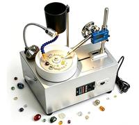 Jewelry Polisher Grinder, 180W Digital Faceting Machine with LED Light, 0-3000RPM Jade Rock Angle Polisher for Raw Stone Processing, Lapidary Tool