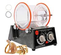 Jewelry Polisher Machine, 3kg Mini Rotary Tumbler Polisher with Adjustable Speeds, 0-60 Minutes Timer for Cleaning Gold, Silver, Stones, Coins