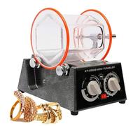 Jewelry Polisher Tumbler Mini Rotary Surface Polisher 3Kg with Adjustable Speed Glass Barrel Lock Buckle for Rock Stone Coins - 5 Gears