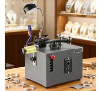 Jewelry Polishing Machine - Electric Gold and Silver Grinder, 90W Power, Adjustable Pressure, Integrated Water Cooling, LED Lighting - Tabletop Tool