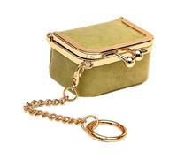 Jewelry Pouch Clasp Coin Purse with Chain Loop, PU Leather Travel Storage Case for Earrings and Tiny Items Case Tiny Item Keeper Chain Loop Pouch