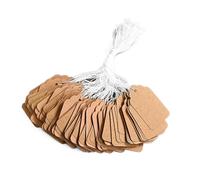 Jewelry Price Tags 1200pcs Blank Price Label Tags with String fit Handmade DIY Jewelry Packaging Display Paper Label Cards Supplier Kraft 35x22mm for Clothing, Jewelry
