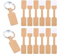 Jewelry Price Tags Stickers,200 pcs Small Self Adhesive Kraft Blank Label,Bracelet Tags for Pricing, Blank Label Stickers Jewelry for Necklace Earring Rings (Leather Color)