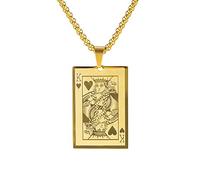 Jewelry Punk Rock Stainless Steel Texas Hold'em Poker, A and K Pendant Necklace, I wish it can bring you good luck