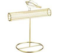 Jewelry Rack Gilded Metal Bird Jewelry Tower Bracelet Holder Display Stand Desktop Organizer T-Bar Necklace for Home Organization Jewelry display stand