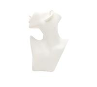 Jewelry Rack Half Face Mannequin Head - Necklace Jewelry Display Bust PVC Material, Pendant, Earring, Chain Stand for Jewelry display stand(Wit)