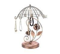 Jewelry Rack Vintage Style Umbrella Rose Earring Tree Jewelry Display Metal Jewels Stand, Ornament Storage for Bedroom/Home/Store Jewelry display stand
