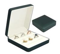 Jewelry Ring Organizer Box, Small Jewelry Box, Travel Jewelrys Case, Portable Rings Storage Display Case, PU Leather Rings Tray Holder Boxes for Mother’s Day Women, Man, Girl, Earring, Cufflink