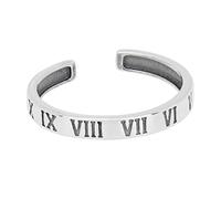 Jewelry Ring, S925 Silver Roman Numeric Ring for Women Men, Retro Gothic Roman Digital Ring, Sterling Silver, 11