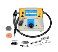 Jewelry Rock Gem Polishing Buffer Machine Bench Lathe Polisher 350W Electric Jewelry Rock Grinder Mill Grinding Machine(Plug(1typeC-1USB))