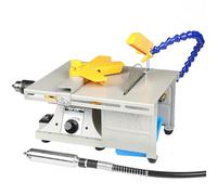 Jewelry Rock Polishing Buffer Machine, 750W 220V Mini Table Rock Saw Jewelry Lapidary Equipment Bench Lathe Polisher Device 0-10000Rpm for Gem, Rock, Jade, Agate, Metal, Wood