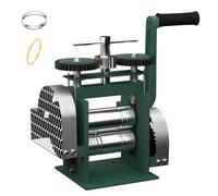 Jewelry Rolling Mill Machine - Manual Tableting Press Tool for DIY Jewelry Making, Combination Roller for Half Round, Sheet, Square, and Wire Adjustment