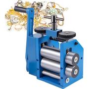 Jewelry Rolling Mill, Manual Combination Tool for Ring Bending, 4.4" Width, 0.1-7mm Press Thickness, Gear Ratio 1:2.5, Wire Roller for Jewelry Making