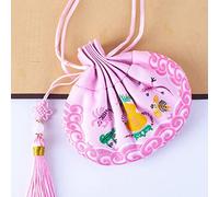 Jewelry Silk Drawstring Pouch, Embroidered Brocade Jewelry Silk Purse, 4 Pcs Sachet Bags Chinese Dragon Boat Festival Blessing Pouches Drawstring Present Bag Empty Scent Bag(Pink)