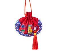 Jewelry Silk Drawstring Pouch, Embroidered Brocade Jewelry Silk Purse, 4 Pcs Sachet Bags Chinese Dragon Boat Festival Blessing Pouches Drawstring Present Bag Empty Scent Bag(Red)
