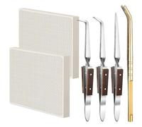 Jewelry Soldering Kit Portable Set Boards Locking Tweezers Iron for Precise and Efficient Welding Honeycomb Boards