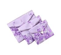 Jewelry storage bag 10pcs Jewelry Packaging Bag Buddha Beads Bracelet Necklace Earrings Ring Storage Oraganizer Satin Pouch(Purple-12cmX10cmX1cm)