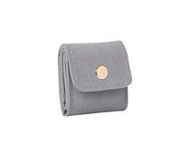 Jewelry storage bag 2pcs Velvet Jewelry Display Bag Container Foldable Necklace Ring Packing Storage Case Earrings Organizer(Grey)