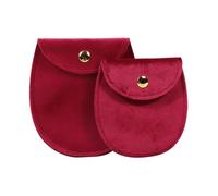 Jewelry storage bag Jewellery Pouch Snap Button Soft Velvet Bag Envelope Jewelry Packaging Wedding Bracelet Necklace Earrings Rings(Red-9X10cm)