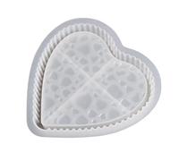 Jewelry Storage Box Casting Molds Heart Shape Diamonds Bottom Tray Silicone Mold Organizer Epoxy Resin