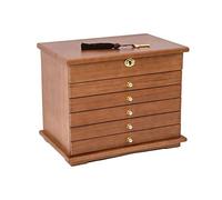Jewelry Storage Box Gift for Women Solid Wood Jewelry Organiser Six Layers of Large Capacity Jewellery Box Retro Necklace Ring Earrings Storage Case New Year Presents