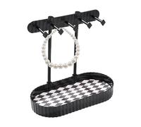 Jewelry Storage Rack, Jewelry Organizer Rack | Necklace Hanger - Table Holder for Jewelry, Decorative Wall Mounted Jewelry Holder with Tray