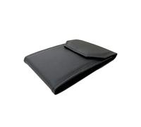 Jewelry Storage Roll Bag Flannelette/PU Leather Square Jewelry Storage Roll Bag Necklace Bracelet Pedant Display Organizer Foldable(Black PU)