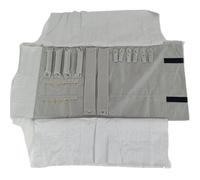 Jewelry Storage Roll Bag Portable Jewelry Roll Untangled Secure Necklace Travel Storage Bag Displays Holder Chain PU Leather Velvet Black And Gray(Black with Grey)