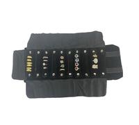 Jewelry Storage Roll Bag Wholesale Jewelry Roll Bag Portable Carring Case Black Velvet Organizer Multi Functional Necklace Rings Earrings Storage Box(Black2)