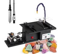 Jewelry Table Saw, 1850W Polishing Grinding Machine, Mini Lathe Rock Table Saw, Lapidary Polisher Buffer for Cutting, Grinding, Carving, Polishing, Drilling with Flexible Shaft