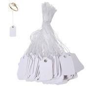 Jewelry Tags on - Paper + Cotton 20g | Small Jewelry Brand for Pricing with, 100 Merchandise Label Labels to Mark | Works of AR Sales Display