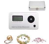 Jewelry Tester Tool, Gemstone Refractometer with LCD Display, Refractive Index 1.300-3.000 for Identifying Diamonds and Gemstones, Precision Measurement Device