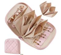 Jewelry Travel Case Portable Foldable Multi-Compartment Organizer