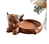 Jewelry Tray Decorative Cow Display Organizer | Table Ring Key Holder Bowl Decor for Earring Necklace Watch Key Home Office Living Room Bedroom Vanity Entryway Desk