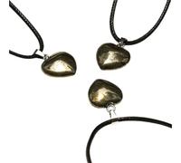 Jewelry Unisex Stainles Stell 1Pcs Necklace Pendant Natural Stone Pyrite Peach Heart Love Moon Pentagram Irregular For Women Men Jewelry Fashion Trendy Accessories Creative thing For Women And Men