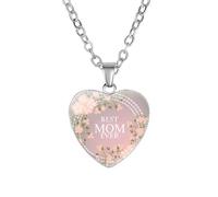 Jewelry Unisex Stainles Stell Best Mom Ever Necklaces For Women Mama Letter Heart Shape Pendant Chains Fashion Mother's Day Jewelry thing Trendy Accessories Creative For Women And Men thing