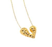 Jewelry Unisex Stainles Stell Love Heart Pendant Necklace Cubic Zirconia Stainless Steel Jewelry Women Luxury Valentine's Day Fashion Trendy Accessories Creative For Women And Men