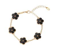 Jewelry Versatile Double Bracelet With Five Small Flowers As A Gift For Couples