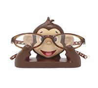 JewelryNanny Fun Animal Eyeglass Holder Stand for Kids Women - Securely Hold Kids Eyeglasses, Adult Reading Glasses like Glasses Organizer for Desk, Bedside Nightstand - Monkey