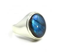 Jewelryonclick 925 Sterling Silver Natural Chakra Healing Gemstone Oval Cabochon 5 Carat Statement Ring for Women | Spiritual Wellness, Anniversary, Birthday Gift | Vintage-Inspired Fashion Jewelry