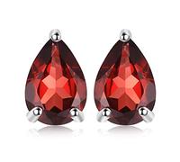 JewelryPalace Pear 1.8ct Genuine Garnet Birthstone Stud Earrings 925 Sterling Silver