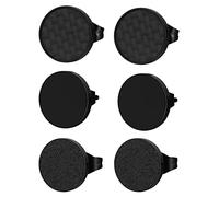 JewelryWe 3 Pairs Dot Earrings Disc Circle Round Flat Ear Studs Surgical Steel Earrings for Men Women, Black, 6MM/8MM/10MM